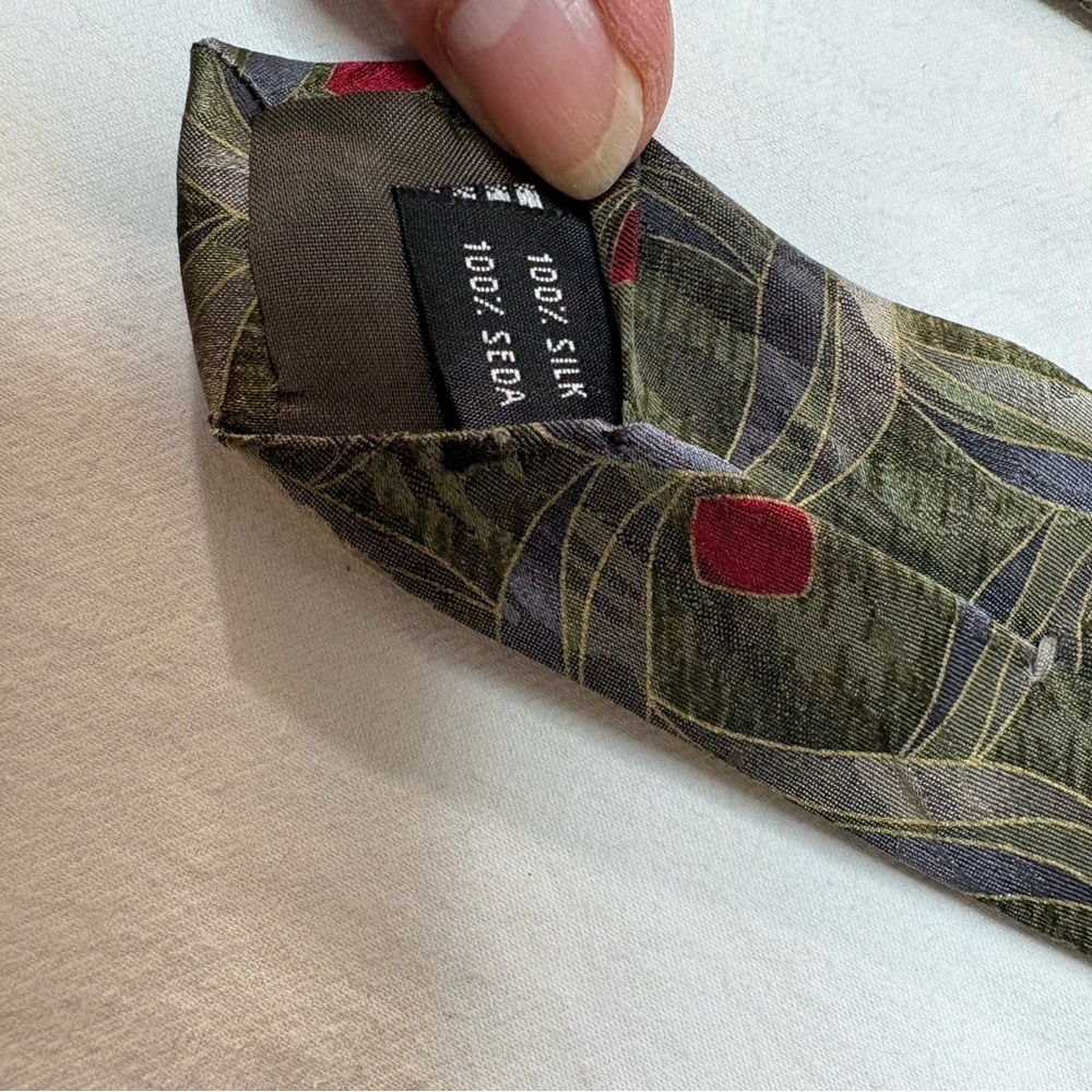 Multi Color Silk Tie Made in Italy - Picture 6 of 6